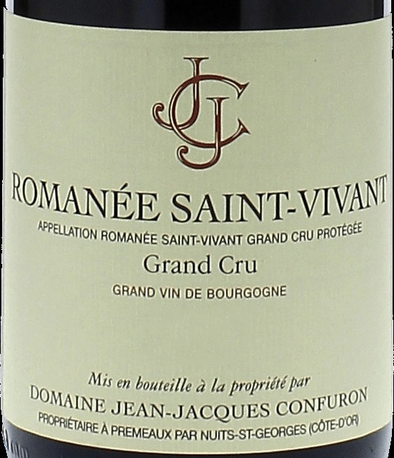 Domaine Jean-Jacques Confuron Romanee-Saint-Vivant Grand Cru 2022 AOC 0,75l — etiqueta del vino, imagen ilustrativa