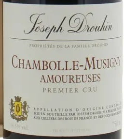 Joseph Drouhin Chambolle-Musigny Premier Cru Les Amoureuses 2022 AOC — etiqueta del vino