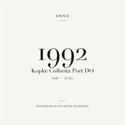 Kopke Colheita Port 1992 DO 0,375l from Port — ANNO vintage card; photograph of the actual bottle available on request