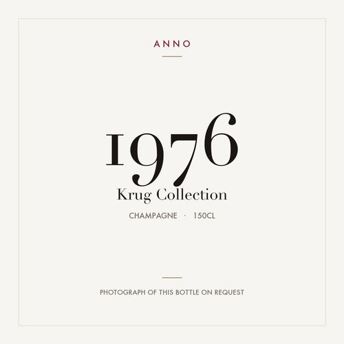 Krug Collection 1976 1,5l — ANNO vintage card; photograph of the actual bottle available on request