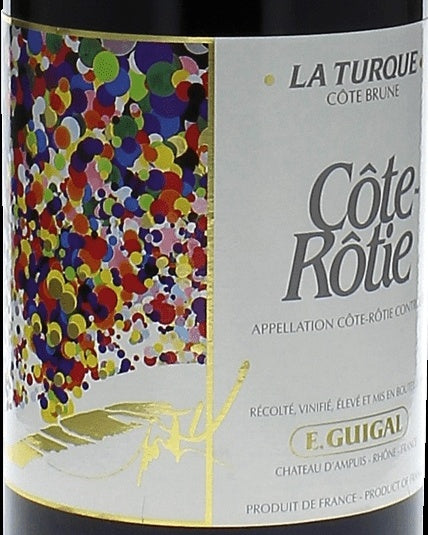 E. Guigal Cote-Rotie La Turque 1998 AOC 0,75l — wine label, illustrative image
