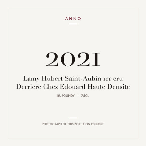 Lamy Hubert Saint-Aubin 1er cru Derriere Chez Edouard Haute Densite 2021 0,75l from Burgundy — ANNO vintage card; photograph of the actual bottle available on request