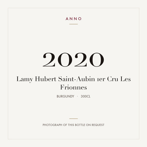 Lamy Hubert Saint-Aubin 1er Cru Les Frionnes 2020 3l from Burgundy — ANNO vintage card; photograph of the actual bottle available on request
