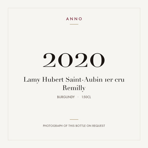 Lamy Hubert Saint-Aubin 1er cru Remilly 2020 1,5l from Burgundy — ANNO vintage card; photograph of the actual bottle available on request