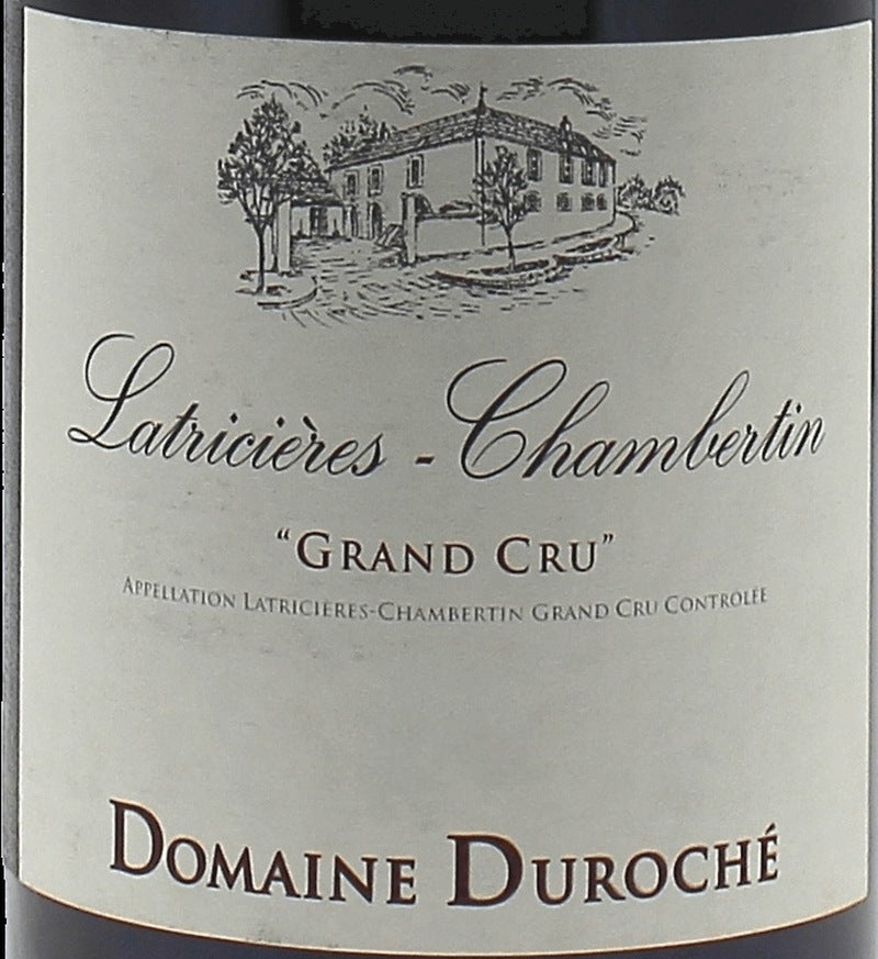 Domaine Duroche Latricieres-Chambertin Grand Cru AOC — wine label, illustrative image