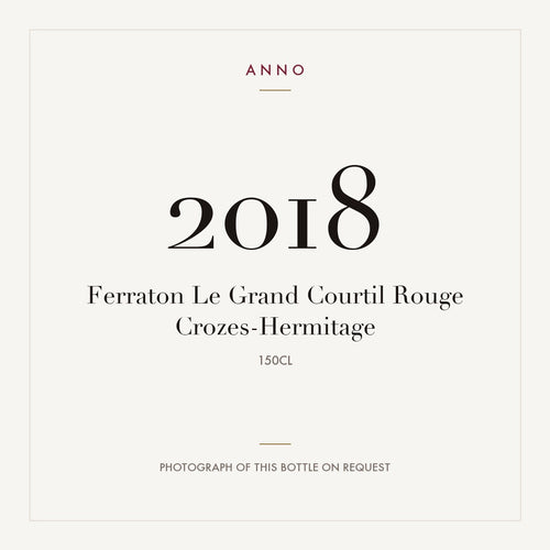 Ferraton Le Grand Courtil Rouge Crozes-Hermitage 2018 1,5l — ANNO vintage card; photograph of the actual bottle available on request