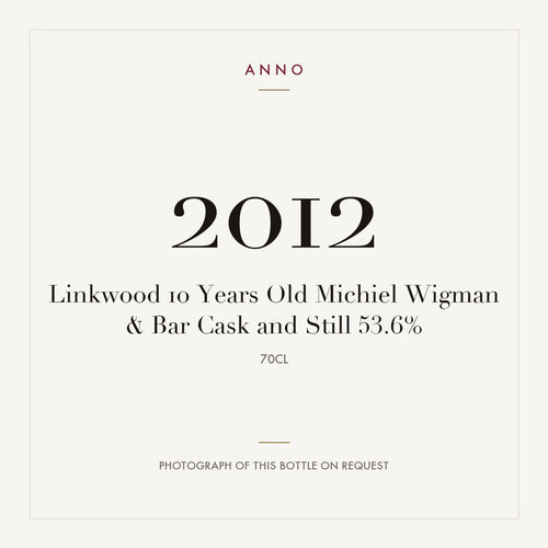 Linkwood 10 Years Old Michiel Wigman & Bar Cask and Still 2012 0,7l — ANNO vintage card; photograph of the actual bottle available on request