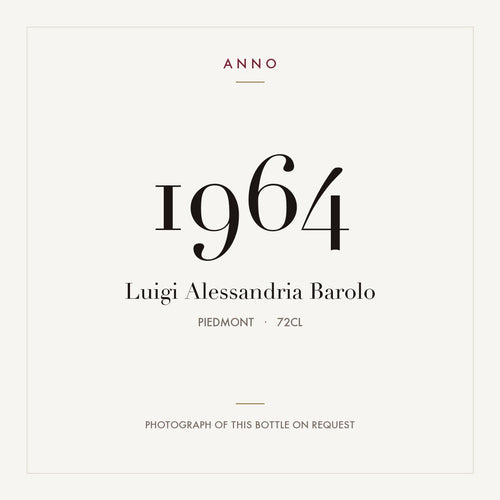 Luigi Alessandria Barolo 1964 0,72l, 皮耶蒙特 — ANNO 年份卡；實際酒瓶照片可應要求提供