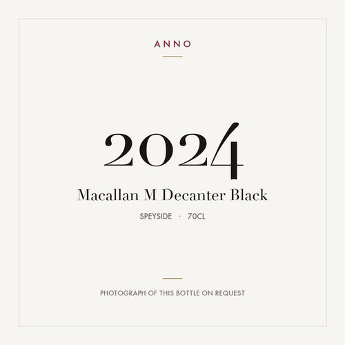 Macallan M Decanter Black 2024 0,7l — ANNO vintage card; photograph of the actual bottle available on request