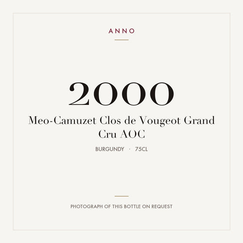 Meo-Camuzet Clos de Vougeot Grand Cru 2000 AOC 0,75l, ブルゴーニュ — ANNOヴィンテージカード。実際のボトルの写真はご要望に応じてご用意します