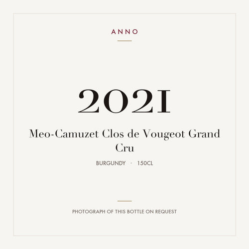 Meo-Camuzet Clos de Vougeot Grand Cru 2021 1,5l from Burgundy — ANNO vintage card; photograph of the actual bottle available on request