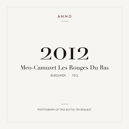 Meo-Camuzet Les Rouges Du Bas 2012 0,75l, ブルゴーニュ — ANNOヴィンテージカード。実際のボトルの写真はご要望に応じてご用意します