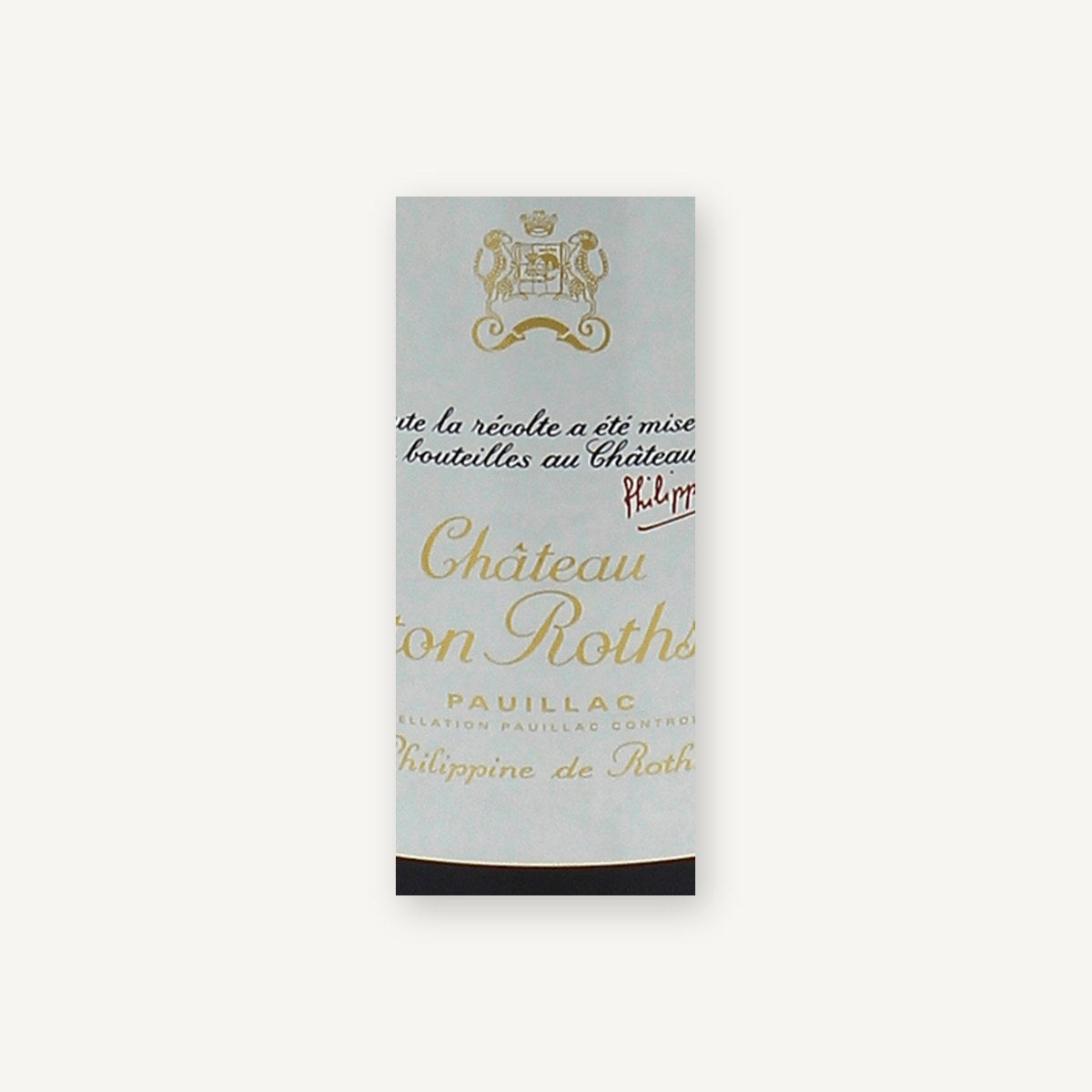 Chateau Mouton Rothschild Pauillac 2001 AOC 0,75l — wine label, illustrative image