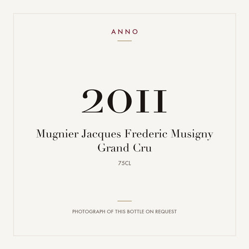 Mugnier Jacques Frederic Musigny Grand Cru 2011 0,75l — ANNO vintage card; photograph of the actual bottle available on request