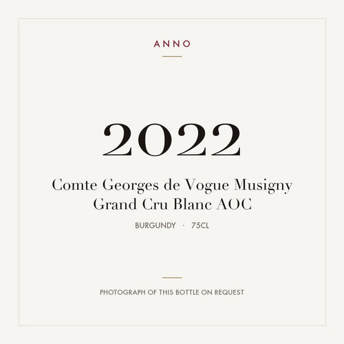 Comte Georges de Vogue Musigny Grand Cru Blanc 2022 AOC 0,75l from Burgundy — ANNO vintage card; photograph of the actual bottle available on request