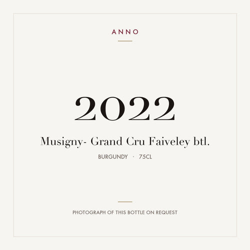 Faiveley Musigny Grand Cru 2022 AOC 0,75l — ANNO vintage card; photograph of the actual bottle available on request