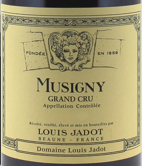 Louis Jadot Musigny Grand Cru 2023 AOC 0,75l — wine label, illustrative image