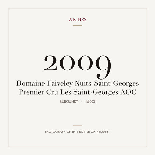 Domaine Faiveley Nuits-Saint-Georges Premier Cru Les Saint-Georges 2009 AOC 1,5l from Burgundy — ANNO vintage card; photograph of the actual bottle available on request