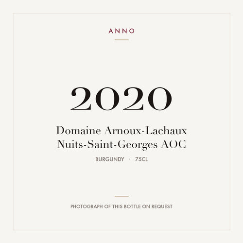 Domaine Arnoux-Lachaux Nuits-Saint-Georges 2020 AOC 0,75l from Burgundy — ANNO vintage card; photograph of the actual bottle available on request