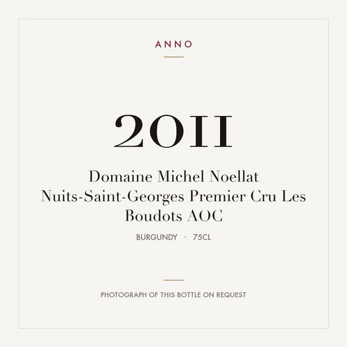 Domaine Michel Noellat Nuits-Saint-Georges Premier Cru Les Boudots 2011 AOC 0,75l from Burgundy — ANNO vintage card; photograph of the actual bottle available on request