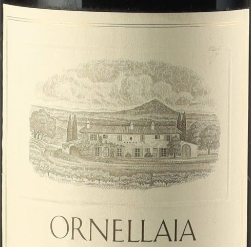 Ornellaia Bolgheri Superiore 2000 DOC 0,75l — wijnetiket, illustratieve afbeelding