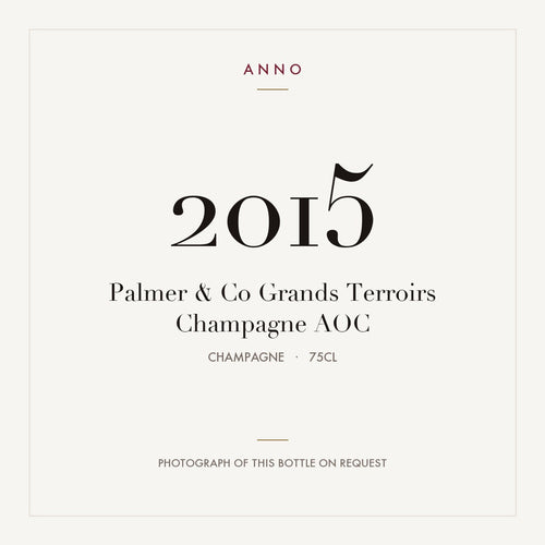 Palmer & Co Grands Terroirs Champagne 2015 AOC 0,75l from Champagne — ANNO vintage card; photograph of the actual bottle available on request