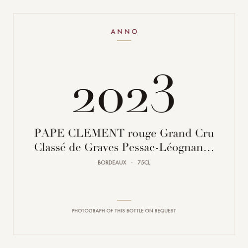 Chateau Pape Clement Pessac-Leognan 2023 AOC 0,75l — ANNO vintage card; photograph of the actual bottle available on request