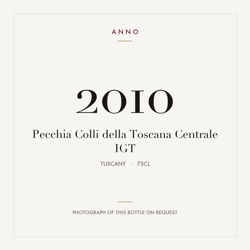 Pecchia Colli della Toscana Centrale 2010 IGT 0,75l from Tuscany — ANNO vintage card; photograph of the actual bottle available on request