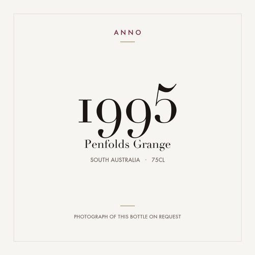 Penfolds Grange 1995 0,75l — ANNO vintage card; photograph of the actual bottle available on request