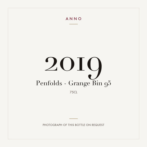 Penfolds Grange Bin 95 2019 0,75l — ANNO vintage card; photograph of the actual bottle available on request