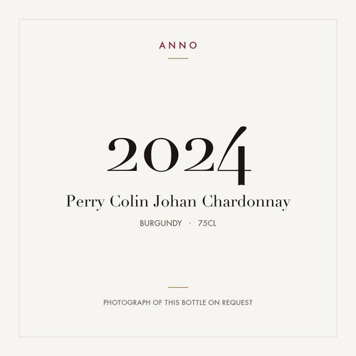 Perry Colin Johan Chardonnay 2024 0,75l — ANNO-Jahrgangskarte; Foto der tatsächlichen Flasche auf Anfrage