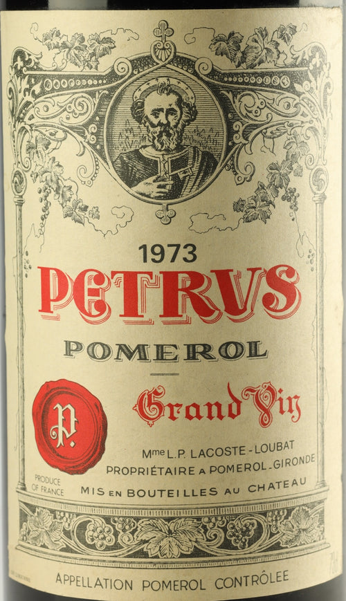 Petrus 1973 0,75l — etiqueta del vino