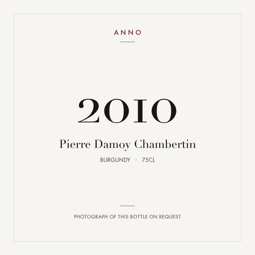 Pierre Damoy Chambertin 2010 0,75l — card dell'annata ANNO; foto della bottiglia reale disponibile su richiesta