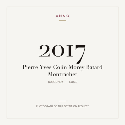 Pierre-Yves Colin-Morey Batard-Montrachet Grand Cru 2017 AOC 1,5l — ANNO-årgangskort; foto af den faktiske flaske på forespørgsel