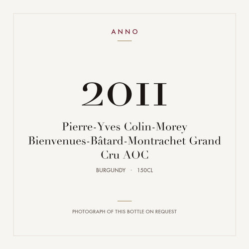 Pierre-Yves Colin-Morey Bienvenues-Batard-Montrachet Grand Cru 2011 AOC 1,5l — ANNO vintage card; photograph of the actual bottle available on request