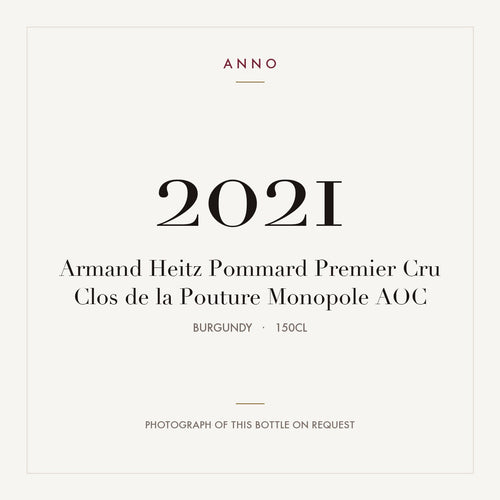 Armand Heitz Pommard Premier Cru Clos de la Pouture Monopole 2021 AOC 1,5l, Burgund — ANNO-Jahrgangskarte; Foto der tatsächlichen Flasche auf Anfrage