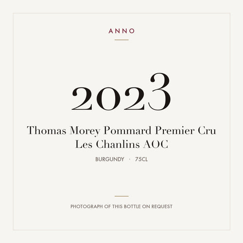 Thomas Morey Pommard Premier Cru Les Chanlins 2023 AOC 0,75l from Burgundy — ANNO vintage card; photograph of the actual bottle available on request