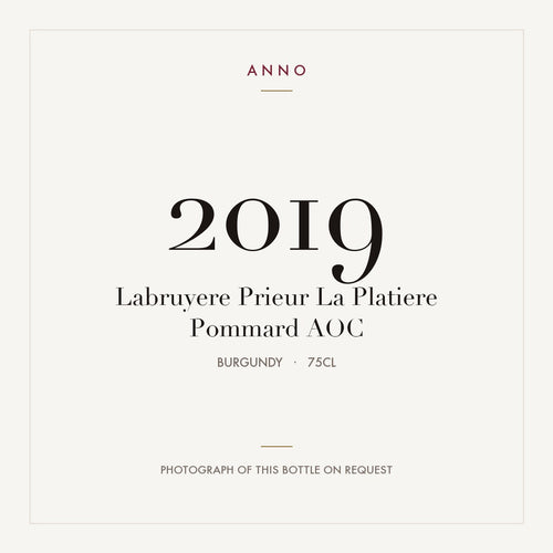 Labruyere Prieur La Platiere Pommard 2019 AOC 0,75l from Burgundy — ANNO vintage card; photograph of the actual bottle available on request