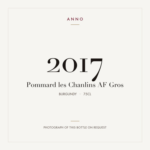 AF Gros Pommard Les Chanlins 2017 AOC 0,75l — ANNO vintage card; photograph of the actual bottle available on request