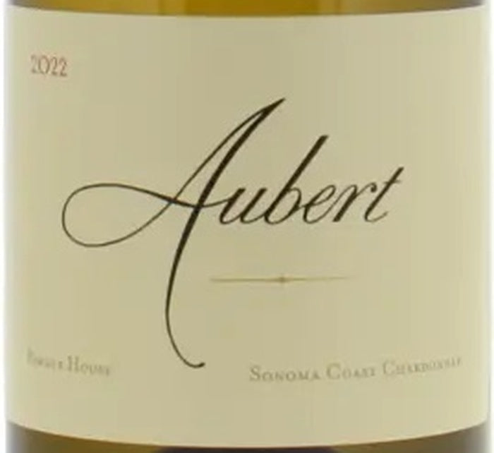 Aubert Powder House Chardonnay Sonoma Coast 2022 — wine label