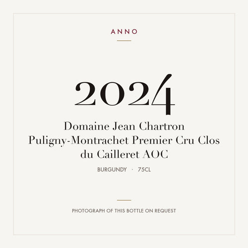 Domaine Jean Chartron Puligny-Montrachet Premier Cru Clos du Cailleret 2024 AOC 0,75l from Burgundy — ANNO vintage card; photograph of the actual bottle available on request