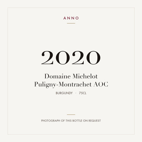 Domaine Michelot Puligny-Montrachet 2020 AOC 0,75l from Burgundy — ANNO vintage card; photograph of the actual bottle available on request