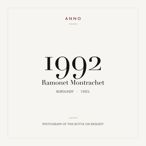 Ramonet Montrachet 1992 1,5l — ANNO vintage card; photograph of the actual bottle available on request