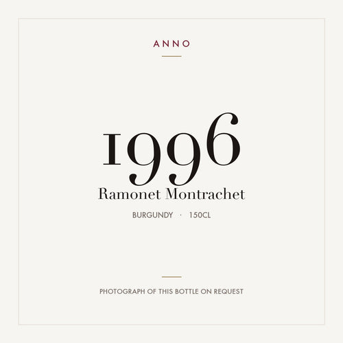 Ramonet Montrachet Grand Cru 1996 AOC 1,5l — ANNO vintage card; photograph of the actual bottle available on request