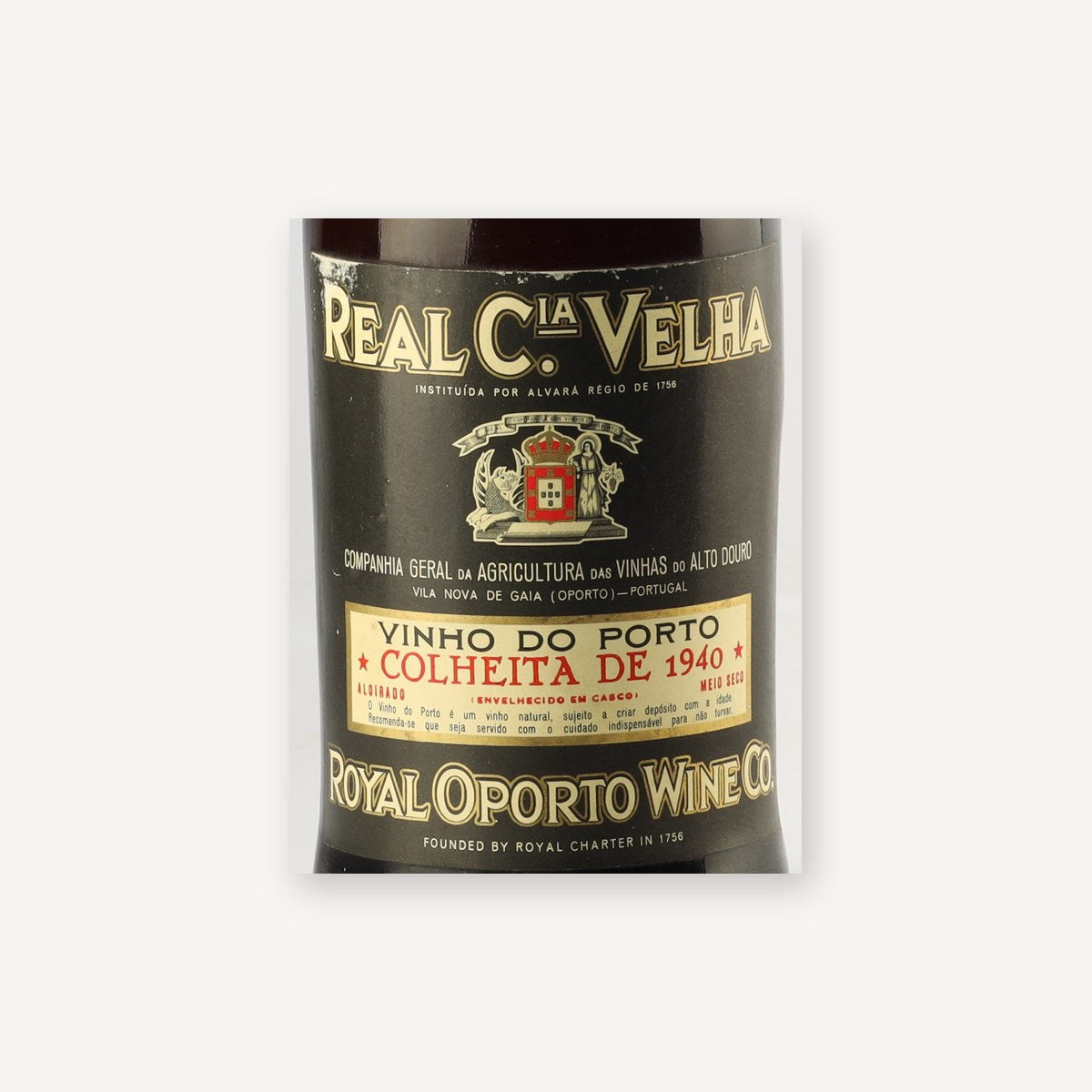 Real Companhia Vinicola Vinho do Velho Porto 1940 DO 0,75l — wine label