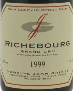 Jean Grivot Richebourg Grand Cru 1999 AOC 0,75l — wine label