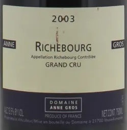 Anne Gros Richebourg Grand Cru 2003 AOC 0,75l — etiqueta del vino