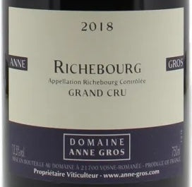 Anne Gros Richebourg Grand Cru 2018 AOC 0,75l — etichetta del vino