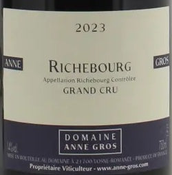 Anne Gros Richebourg Grand Cru 2023 AOC 0,75l — этикетка вина