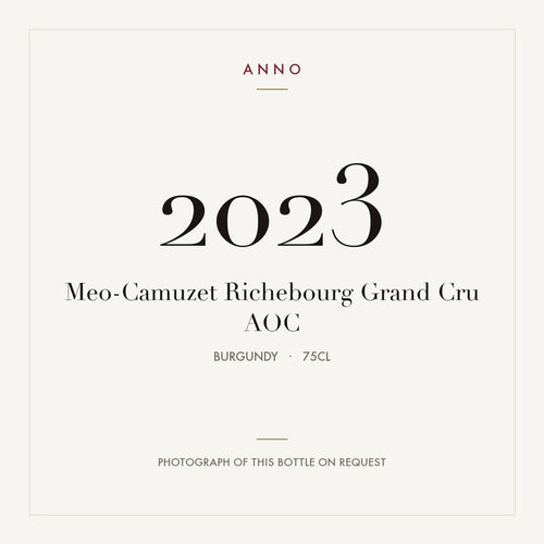 Me0-Camuzet Richebourg Grand Cru 2023 AOC 0,75l from Burgundy — ANNO vintage card; photograph of the actual bottle available on request